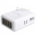Universal 2.1A AC Power Adapter 4-Port USB Travel Wall Charger 